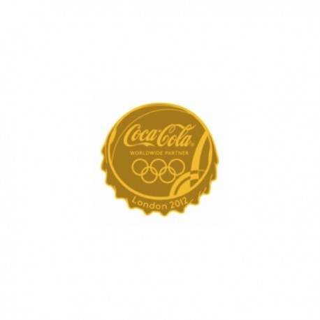 London 2012 Olympic Coca-Cola Medal Bottle Cap - Gold Pin Badge