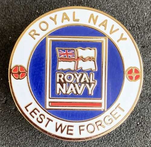 Royal Navy Lest We Forget Pin Badge