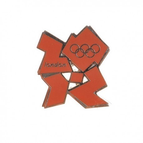 London 2012 Olympic Single Logo Orange Pin Badge
