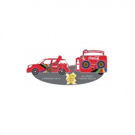 London 2012 Olympic Coca-Cola Torch Relay Vehicles - Red Mini Beat Pin