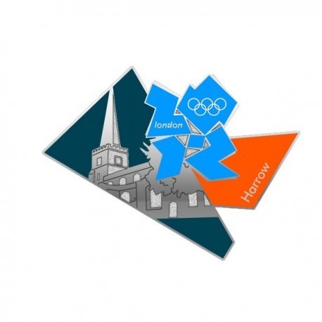 London 2012 Olympic Borough Series Harrow Pin Badge