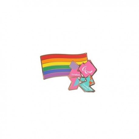 London 2012 Paralympic Rainbow Pride Pin Badge