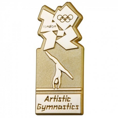 London 2012 Olympic Gymnastics Gold Pin Badge