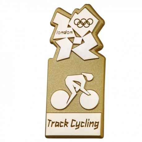 London 2012 Olympic Track Cycling Gold Pin Badge