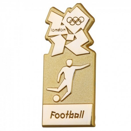 London 2012 Olympic Football Gold Pin Badge 1