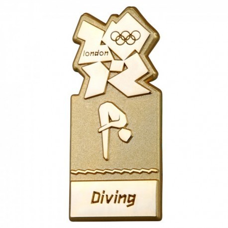 London 2012 Olympic Gold Pictogram Diving Pin Badge
