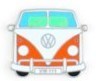 VW Campervan Orange Pin Badge