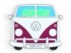 VW Campervan Dark Red Pin Badge