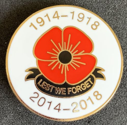 WW1 Poppy 100th Anniversary Pin Badge #2