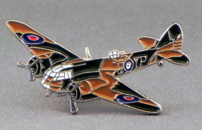 Bristol Blenheim Bomber Aircraft Pin Badge
