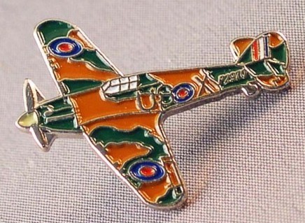 WW2 Hurricane Aircraft Pin Badge
