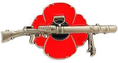Lewis Light Machine Gun Poppy Pin Badge
