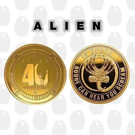 Alien 40th Anniversary Gold Collectable Coin Limited Edition MCM Exclusive