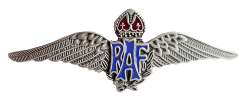 Royal Air Force Sweetheart Wings Brooch Pin Badge (Nickel)