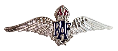 Royal Air Force Sweetheart Wings Brooch Pin Badge (Bright Nickel)