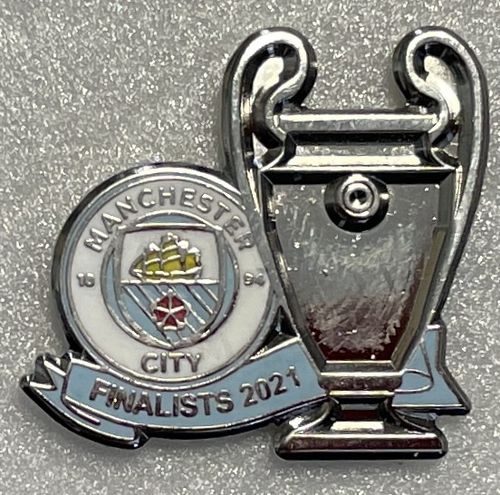Man City Champions League Finalists 2021 Pin Badge