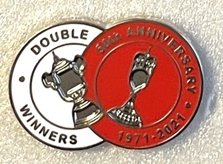 Arsenal Double Winners 50th Anniversary Pin Badge