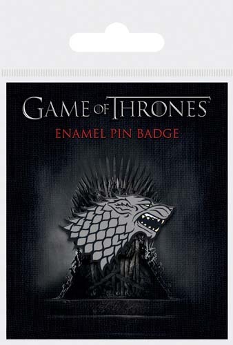 Game Of Thrones Stark Black Wolf Sigil Ned Rob Pin Badge Button Brooch Official 