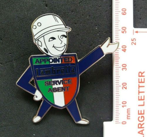 Lambretta Appointed Service Agent Man XL Pin Badge #2