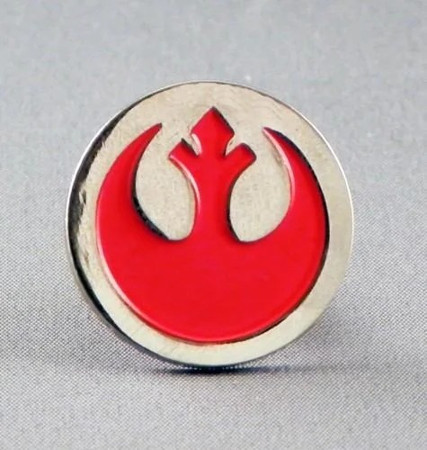 Pin Button Badge Ø25mm 1" Star Wars Rebel Alliance Logo Nouvelle République 