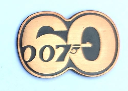 60 Years of 007 Pin Badge (Antique Gold)