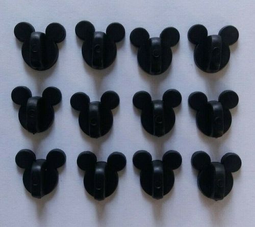 Disney Mickey Ears Rubber Pin Badge Backings (12 Pack)
