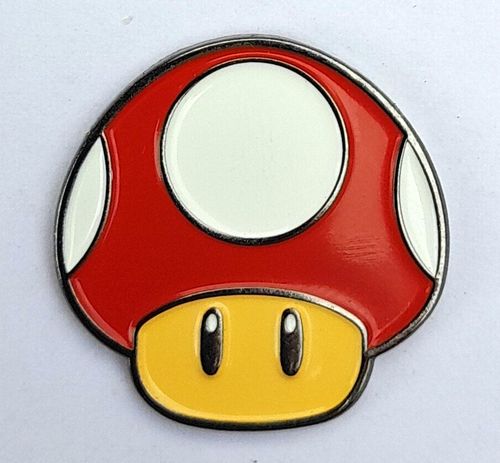 Super Mario Mushroom Pin Badge