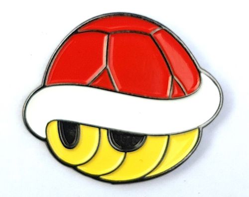 Mario Kart Red Koopa Shell Pin Badge