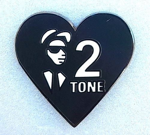 I Heart 2-Tone Ska Pin Badge
