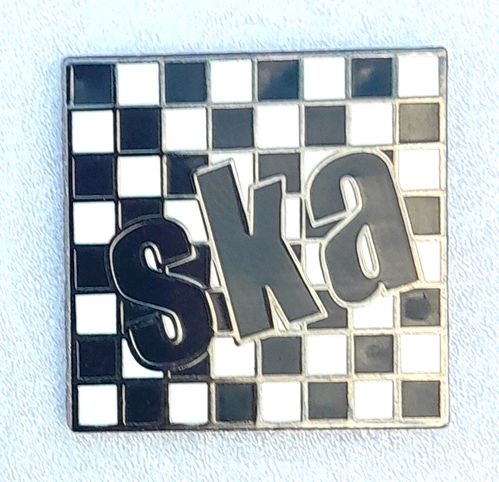 Ska Chequered Flag Pin Badge
