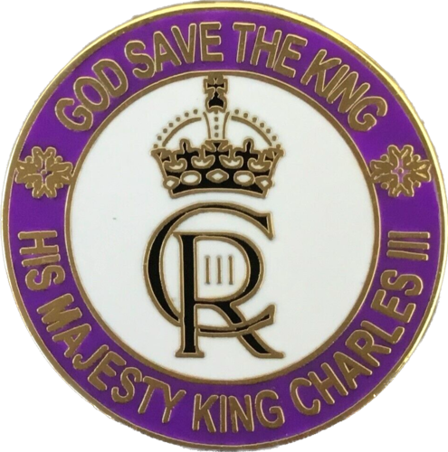 King Charles III God Save The King Pin Badge