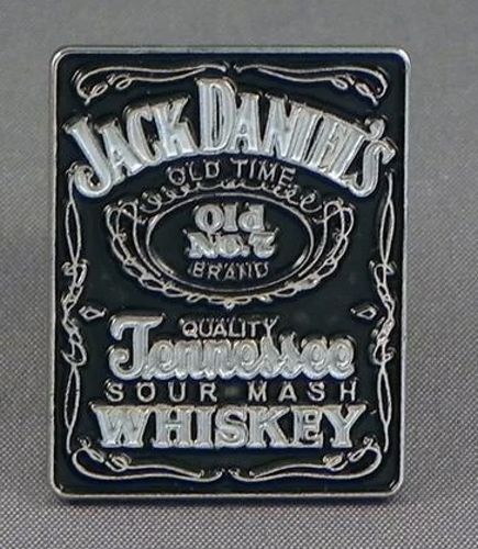 Jack Daniels Whiskey Label Pin Badge