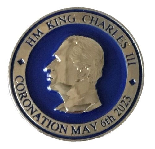 King Charles III Coronation 2023 (Blue) Pin Badge #4