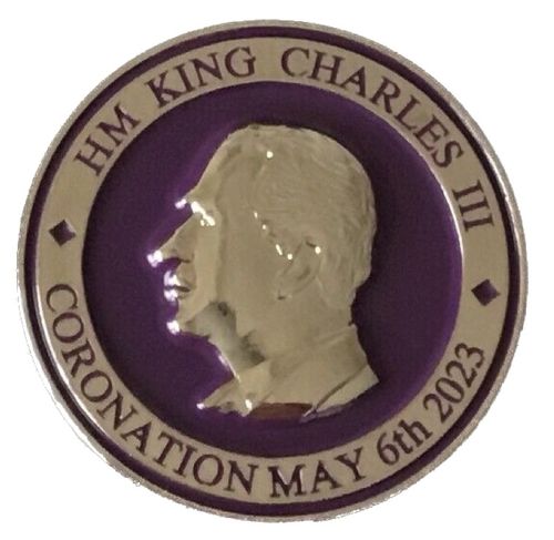 King Charles III Coronation 2023 (Purple) Pin Badge #5