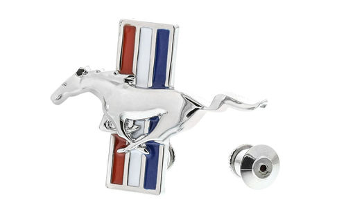 Ford Mustang 3D Chrome Horse & Tri-Bar Pin Badge Price