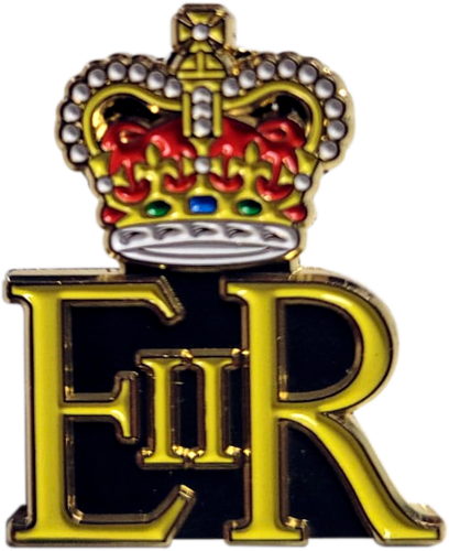 Queen Elizabeth II ER Royal Cypher Pin Badge