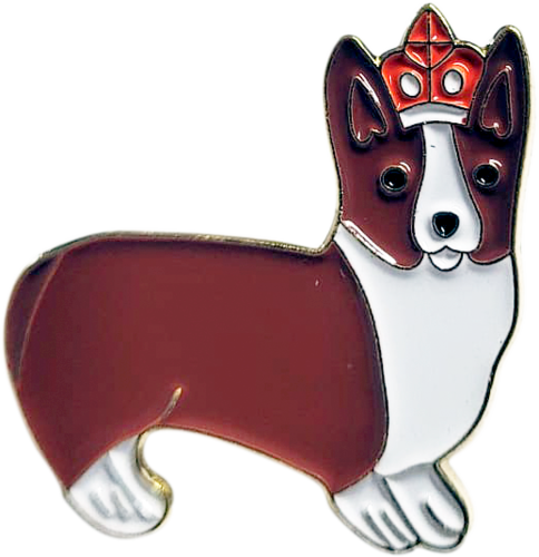 The Queen's Corgi Dog Pin Badge