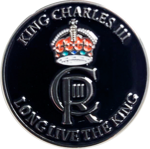 King Charles Long Live The King Pin Badge