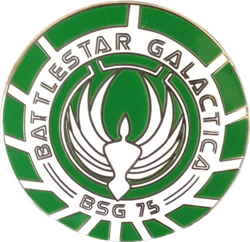 Battlestar Galactica BSG-75 Green Pin Badge