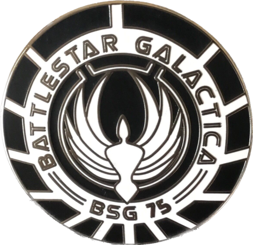 Battlestar Galactica BSG-75 Black Pin Badge