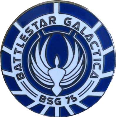 Battlestar Galactica BSG-75 Blue Pin Badge