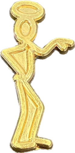 The Saint TV Series Stickman Pin Badge (Gold)