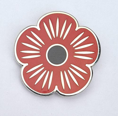 Plain Poppy Remembrance Day Pin Badge