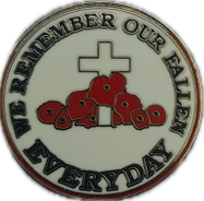 Remember Our Fallen Poppy Remembrance Pin Badge