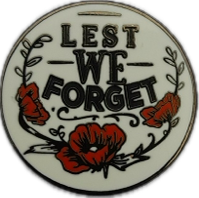 Lest We Forget Poppy Remembrance Pin Badge