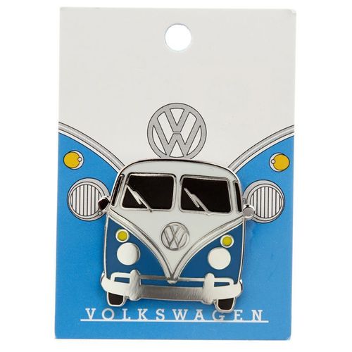VW T1 Camper Bus (Blue) Pin Badge